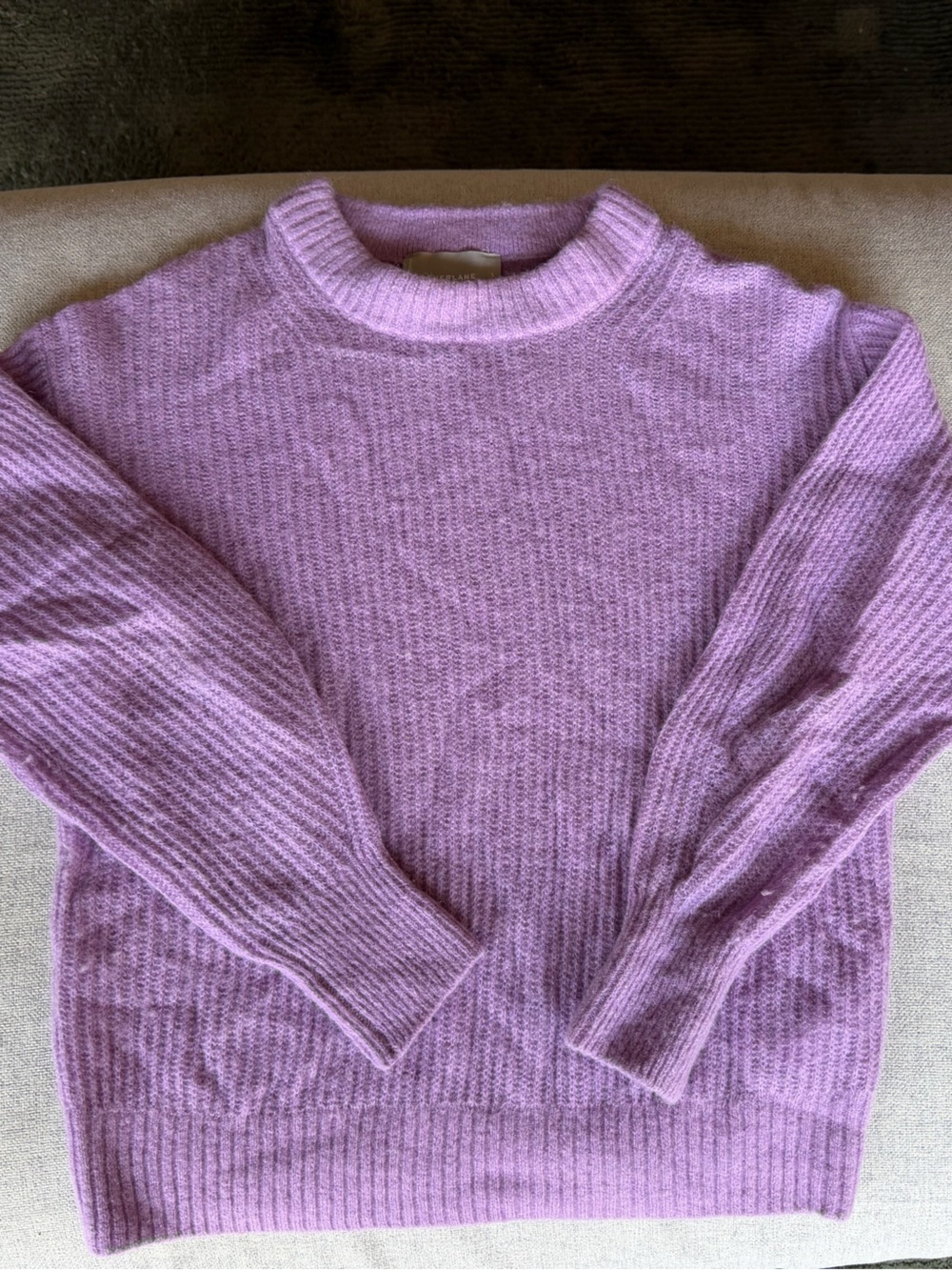 Everlane Lavender Ribbed Crewneck Sweater